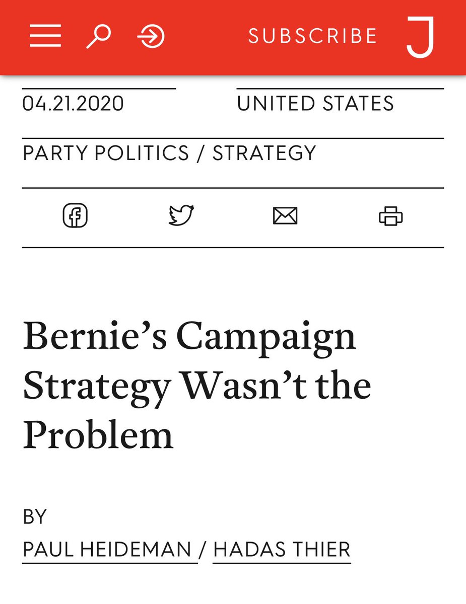 The moment his 2020 run ended, the activists & media brands who built their careers on the back of Bernie's campaigns, personally & vitriolically attacked the few people who dared try to reckon with the political totality of the Bernie moment. Oh & kept the gravy train running.