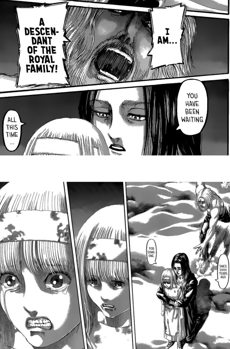 So the AT represents Ymir's will to be free from slavery of FT I.e. royal family.Eren's actions only influenced events related to him, however AT was in a way Ymir's search for someone who can make her enough strong to fight in order to be free at the end