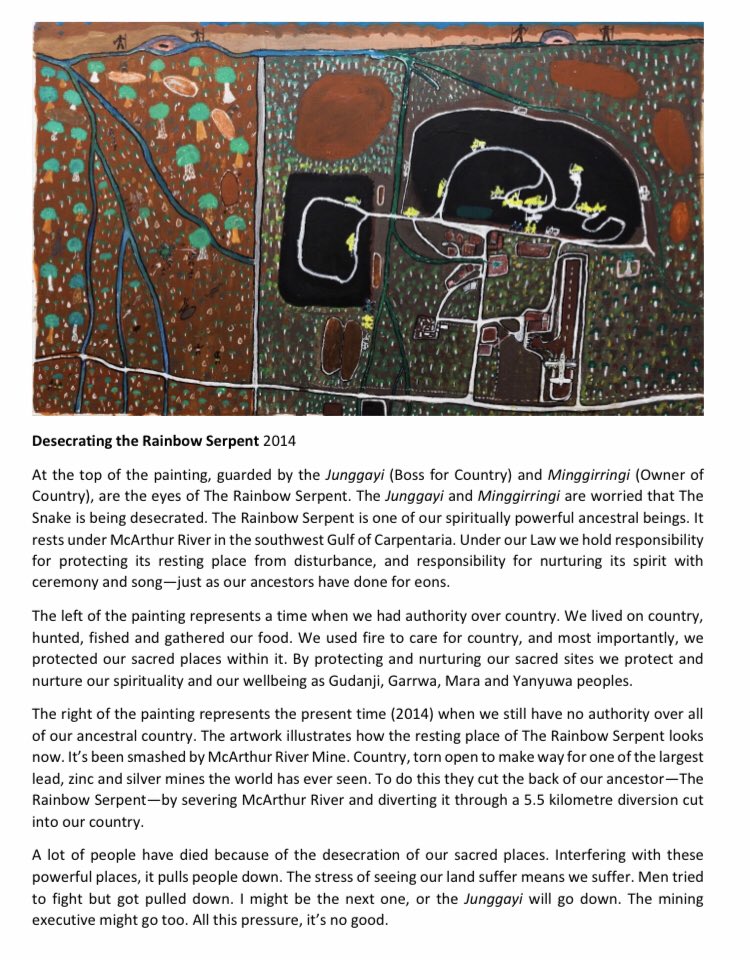Garawa elder Jack Green’s submission to the Juukan Gorge Parliamentary InquiryDesecrating the Rainbow Serpent 2014 https://www.aph.gov.au/DocumentStore.ashx?id=16f7c3be-086e-4372-8212-9752a68a504c&subId=706218