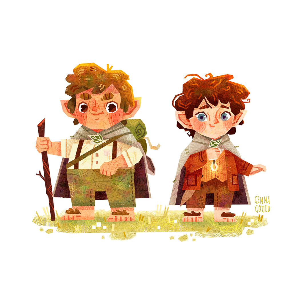Hobbitses ❤️

instagram.com/p/COgTTgHjDyb/

#LordOfTheRings #illustration #kidlitart #ChildrensBooks #Illustrations #tolkein #hobbits #frodo #samwise