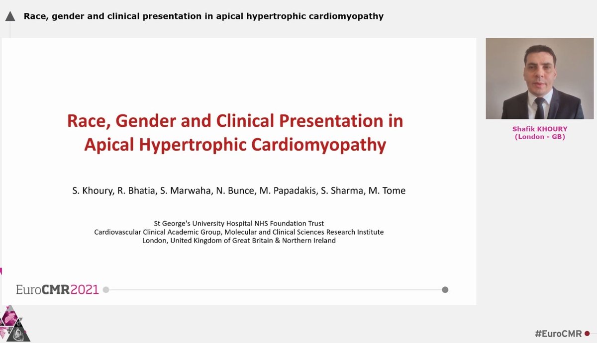 Thank you #EuroCMR 2021 for the opportunity to present our work in the live "Best Abstracts from Around the World" session.