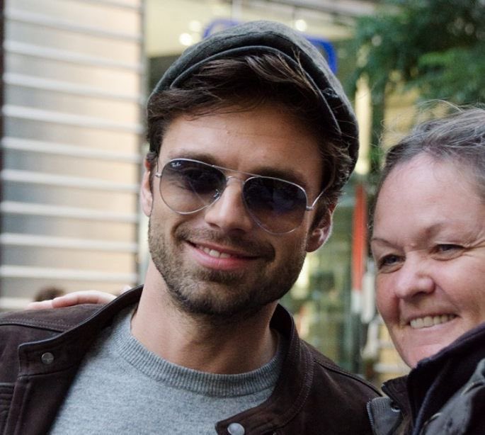 sebastian stan wearing his little grandpa hats ; a thread <3