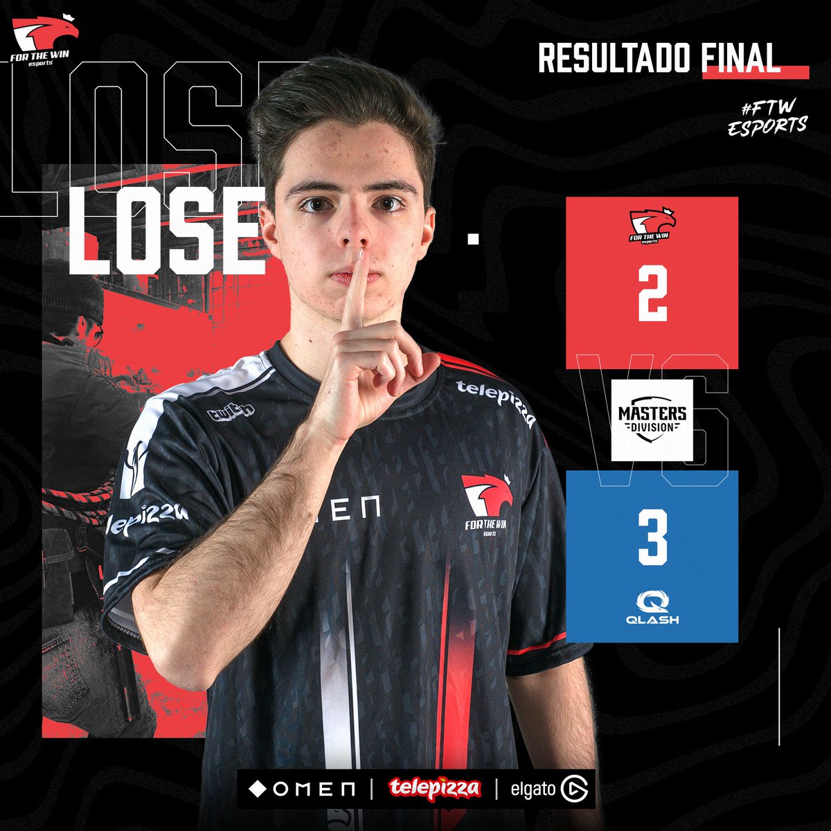 ftwesports's tweet photo. Jogo sofrido mas a vitória não nos sorriu 😑 Estamos a voltar a nós e ainda há muita @NGLSpainCOD para jogar! 🔥 GGWP nesta #MastersDivision4 👊
🗓️ Jornada 4
🆚 @QLASH_Spain
📝 2-3
#ftwcod #ftwesports #ftwarmy #OMENFTW #TelepizzaFTW #elgatoFTW https://t.co/O85GVHFCkc