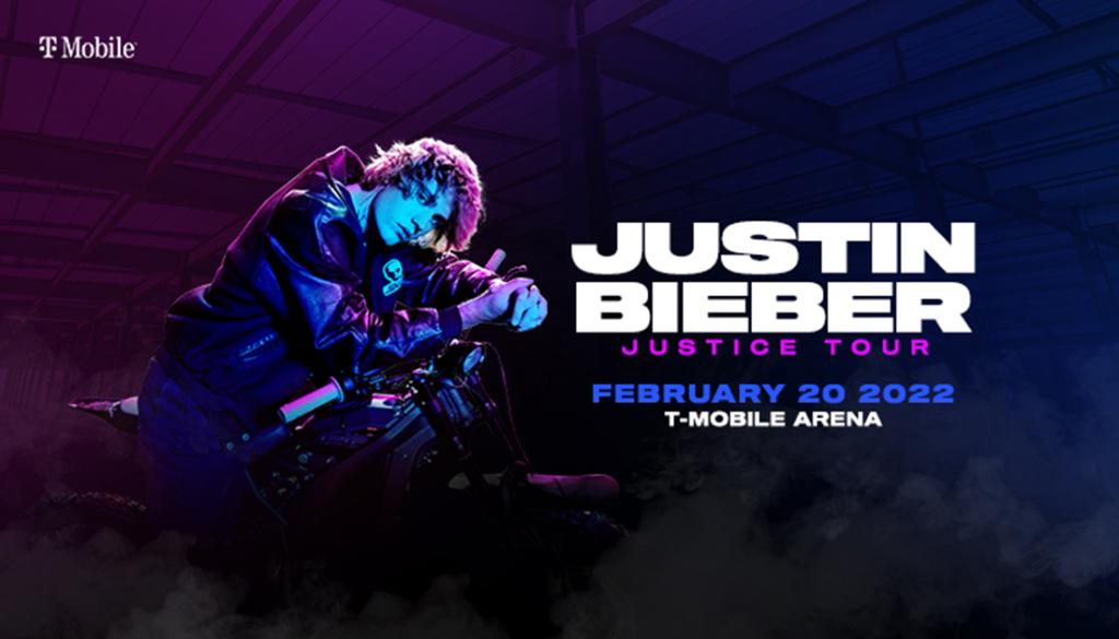 🚨JUST ANNOUNCED: @justinbieber is bringing his Justice Tour to Vegas on February 20, 2022. Current 🎟️ will be honored for the new date, or get yours here ➡️ spr.ly/6016HhXge