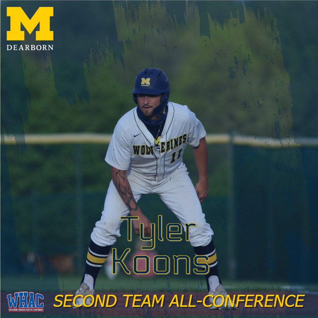 GoUMDearborn's tweet photo. 🏆 | Second Team All - Conference

Congrats to @2kKoons on being named WHAC Second Team All-Conference!

#bornBLUE https://t.co/rTTsdyLbVp