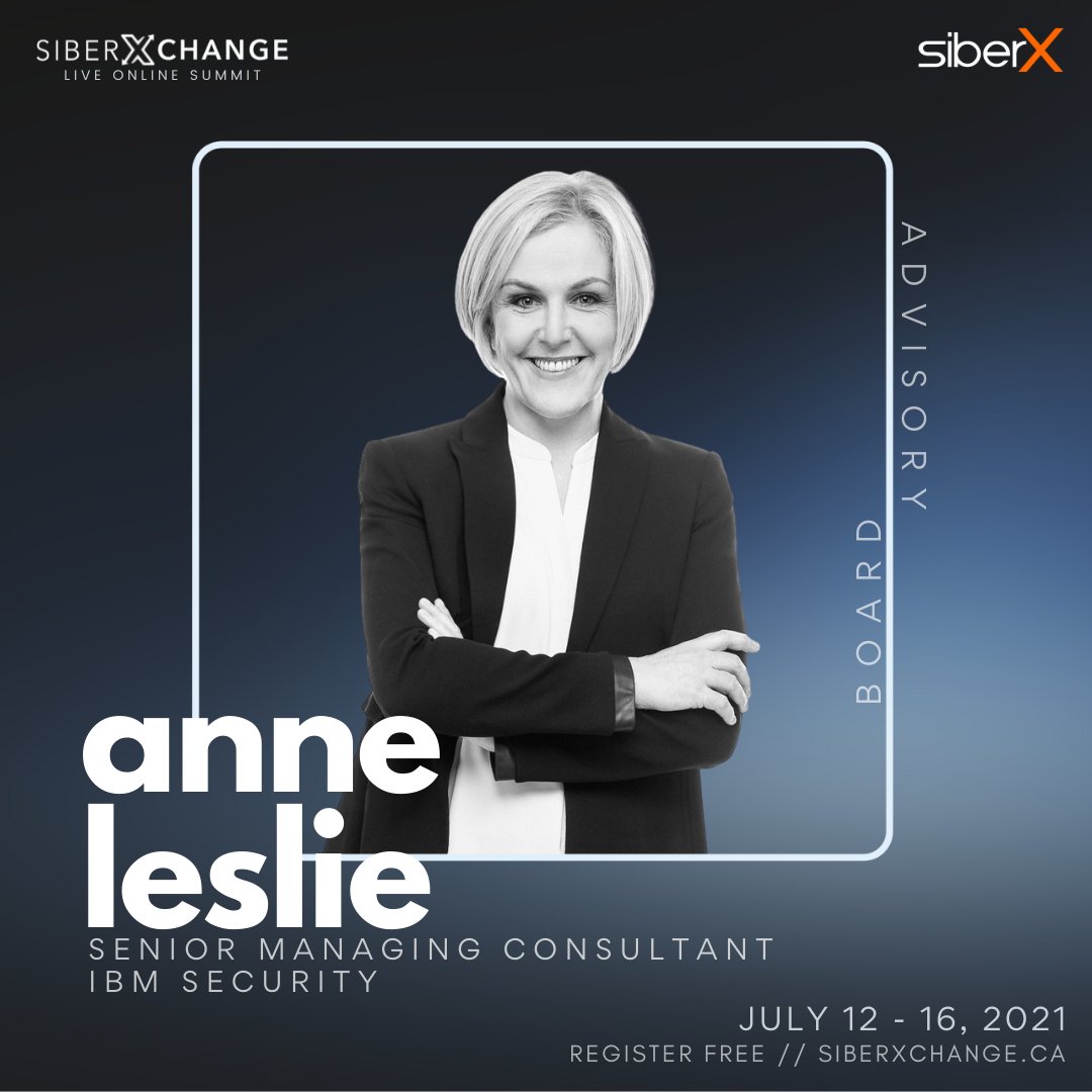 siberxorg's tweet image. Have you met the brilliant Anne Leslie? @AnneLes1ie is the Senior Cybersecurity Consultant for @IBMSecurity, as well as an advisory member for siberXchange 3.0, The Challenge Statement Edition!

#TODAY for free at siberxchange.ca!

#WeAreCyber #siberxchange #cybersecurity