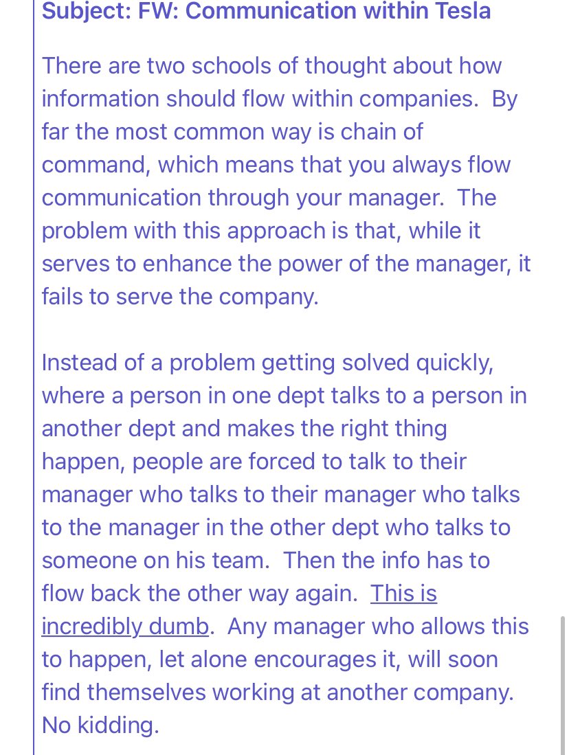 This is the Musk original email, (to which he just confirmed the 3th time publicly),what he will do to the managers who will not follow his rules, But His Lawyers had for years emails and clear evidence of what is happening if you Dare to follow Musk and not your managers rules