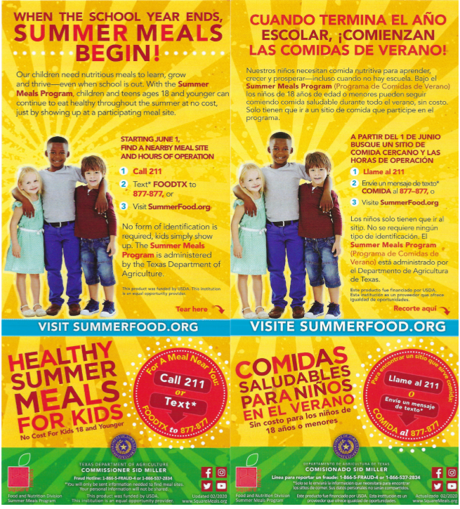 Summer Meals for Kids