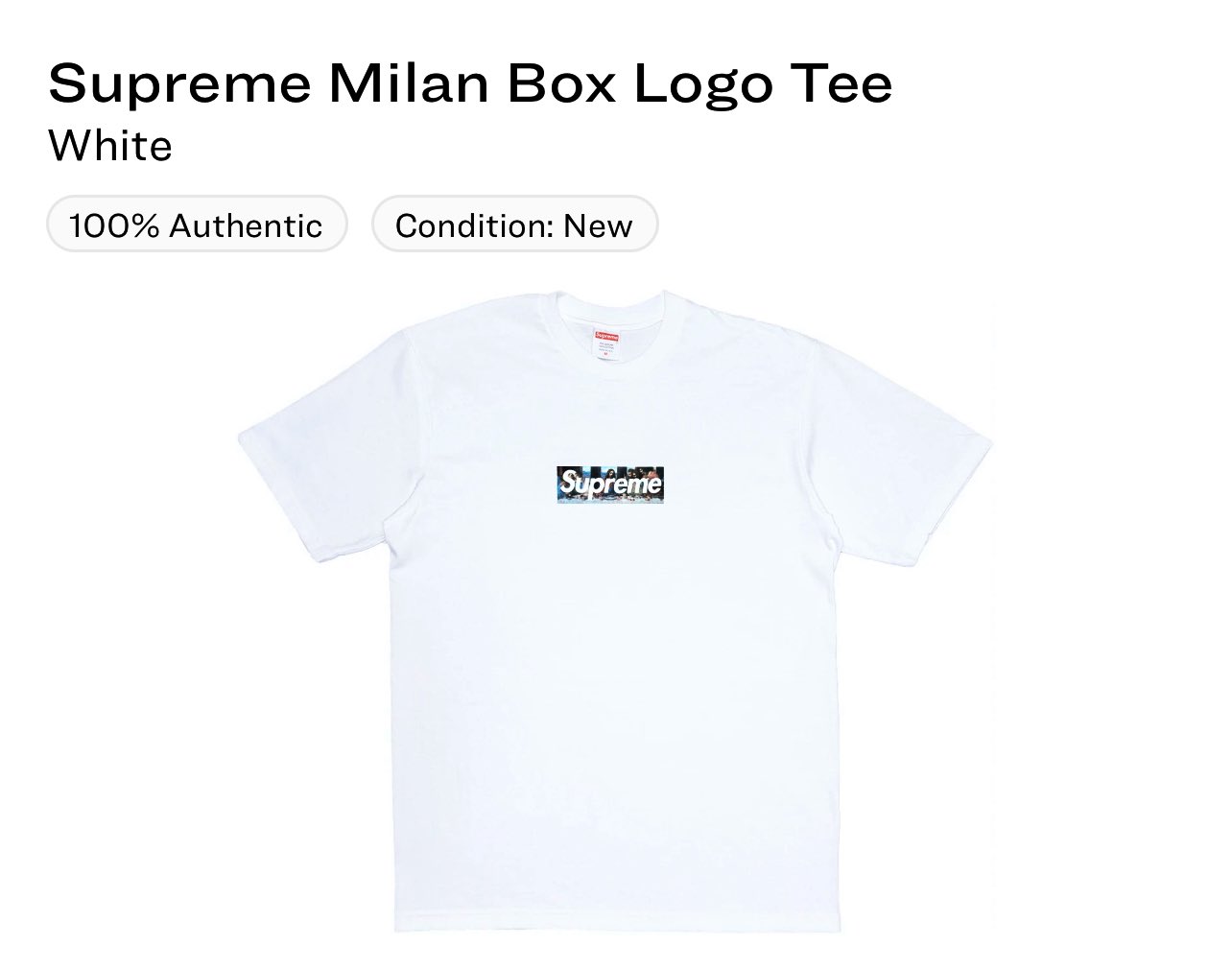 Supreme Milan Box Logo Tee White