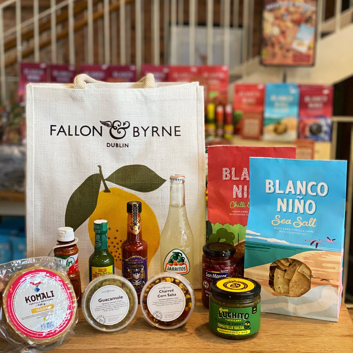 FallonandByrne's tweet photo. 📣 COMPETITION TIME 📣
To celebrate our Mexican Month promotion, we’ve got a jute bag full of Mexican swag to give away! 
RT to be in with a chance to win. 
We will draw the winner on Monday - good luck! 

*prize available for collection from Exchequer St or People’s Park. https://t.co/YXCaADJ2ci