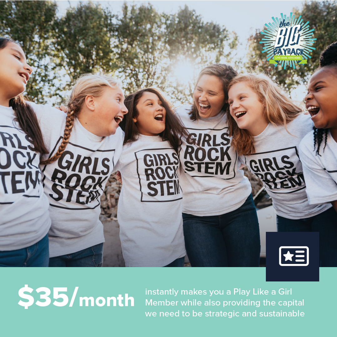 The generosity of The SQUAD community in the #BigPayback  will mean free STEM and sports programming for more than 1,250 middle school girls in Nashville. Join 100+ SQUAD members with a monthly gift of $35 and help make this the last generation of firsts: thebigpayback.org/iplaylikeagirl