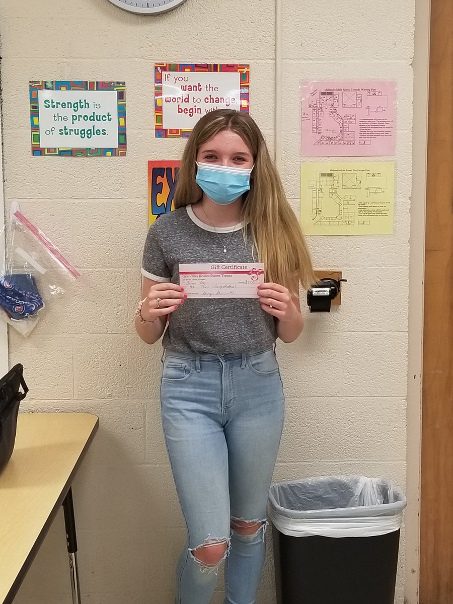 MrsATower's tweet image. Congratulations to Cailynn, Elizabeth, and Drake for winning a sweet treat at Grandma Rosie's.  Great job on completing your ELA IXL work!#twolves7pride