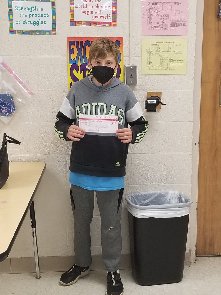 MrsATower's tweet image. Congratulations to Cailynn, Elizabeth, and Drake for winning a sweet treat at Grandma Rosie's.  Great job on completing your ELA IXL work!#twolves7pride