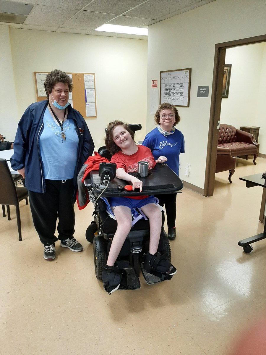 lorenzotbrown's tweet image. We are so happy to have Alicia Finley back with us. Today is her first day out since the pandemic began. #isable #isablecenter