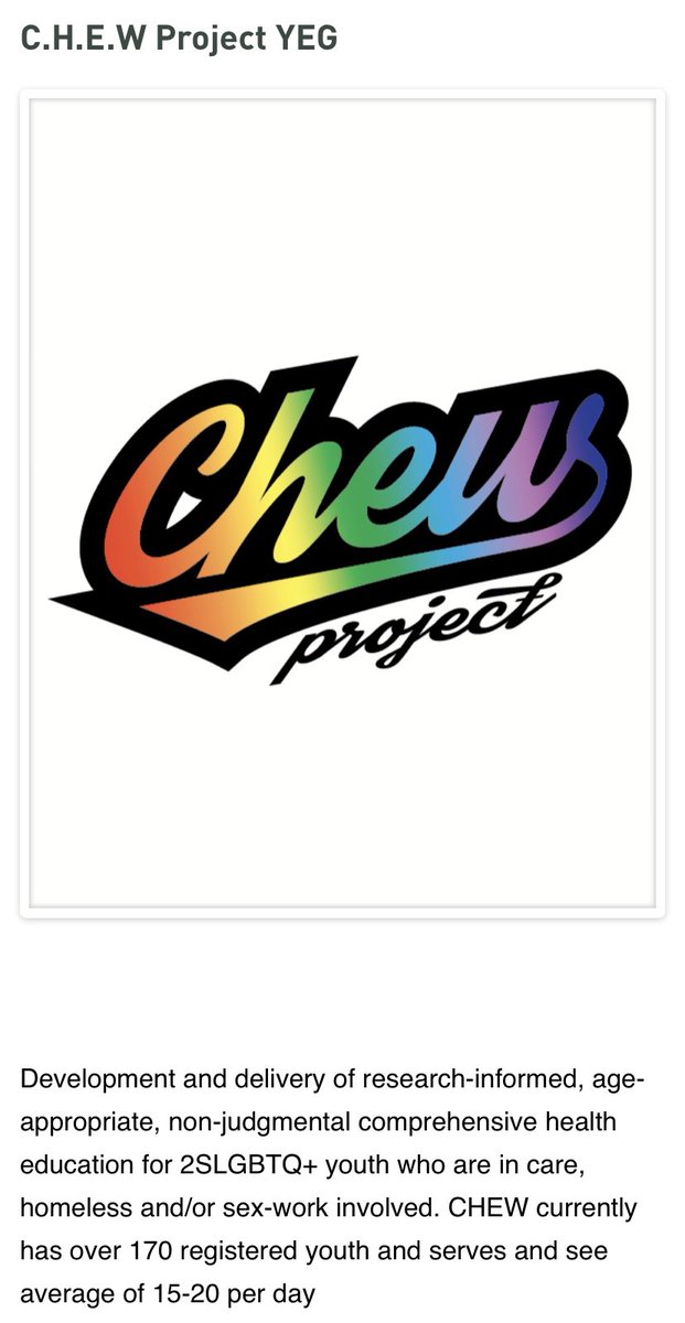 -Where the Rivers Meet, a program dedicated to uplifting & empowering Two-Spirit & LGBTQIA+ Indigenous youth-C.H.E.W (community health empowerment & wellness) develops & delivers comprehensive health education for LGBTQIA+ youth who are in care, homeless &/or sex-work involved