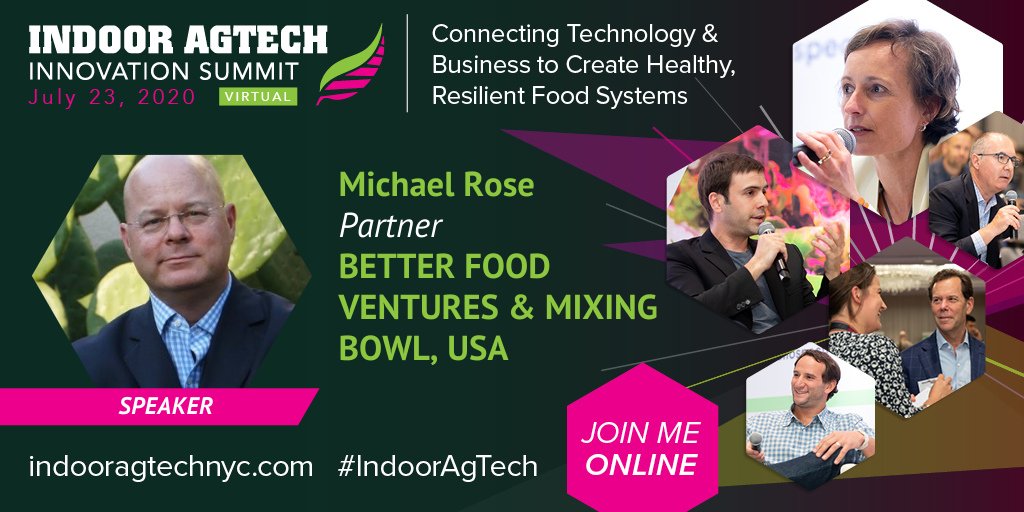Join our partner Michael Rose for his panel discussion on ‘Hands Free Cultivation: Towards Full Automation’ at the virtual Indoor AgTech Innovation Summit (June 24-25). Let’s connect online - details at: buff.ly/3umlnyu <a href="/robtrice3/">Rob Trice</a> @MRoseAgFoodTech