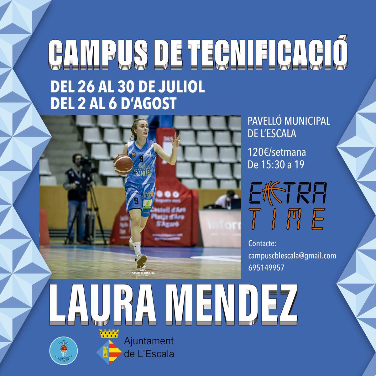 CB L'Escala (@cb_lescala) on Twitter photo I Edició del Campus Laura Méndez
Info ⬇️⬇️
📅 Del 26 al 30 de Juliol
📅 Del 2 al 6 d’Agost
🕰 15:30 a 19:00
Preu: 120€ per setmana
Inscripcions a l’enllaç ⬇️⬇️
forms.gle/uXKWAGuiKXFz2D…
Més info:
campuscblescala@gmail.com
695149957
Us hi esperem a totes i a tots 🏀🏀🏀 I Edició del Campus Laura Méndez
Info ⬇️⬇️
📅 Del 26 al 30 de Juliol
📅 Del 2 al 6 d’Agost
🕰 15:30 a 19:00
Preu: 120€ per setmana
Inscripcions a l’enllaç ⬇️⬇️
forms.gle/uXKWAGuiKXFz2D…
Més info:
campuscblescala@gmail.com
695149957
Us hi esperem a totes i a tots 🏀🏀🏀