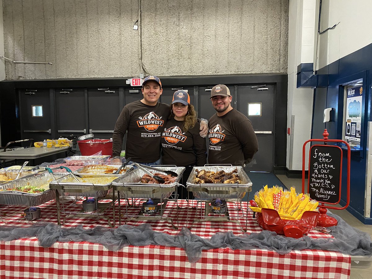 WCS_Houston's tweet photo. Today at lunch, the Alvarez Family blessed our WCS teachers and staff with an amazing BBQ meal from their restaurant, Wild West BBQ. THANK YOU!! https://t.co/XzFU5YKSKs