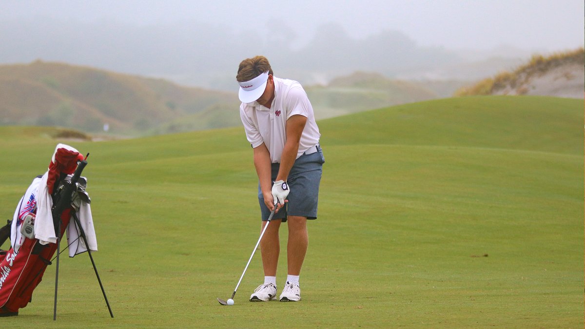 After day 1, @FSC_MGolf is in a tie for second place! Read more at FSCMocs.com #LetsGoMocs #OneBigTeam @streamsong  @NCAADII @NCAA @Ledger_Colleges @ItsBEASOCK @FLSouthern @BN9 #D2MGolf