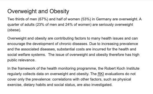 However, this doesn't explain why Germany, another "tight" culture, is quickly approaching America's rate of obesity, and has a much higher rate than Japan. https://www.rki.de/EN/Content/Health_Monitoring/Main_Topics/Overweight_Obesity/obesity_node.html30/n