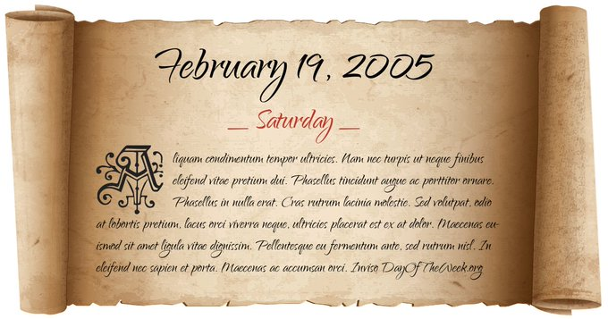 (16)  @PubTender2 came up with Ashley's birthday. It's February 19th, 1992.February 19th fell on a Saturday in 2005, so this could have been the date of the party.