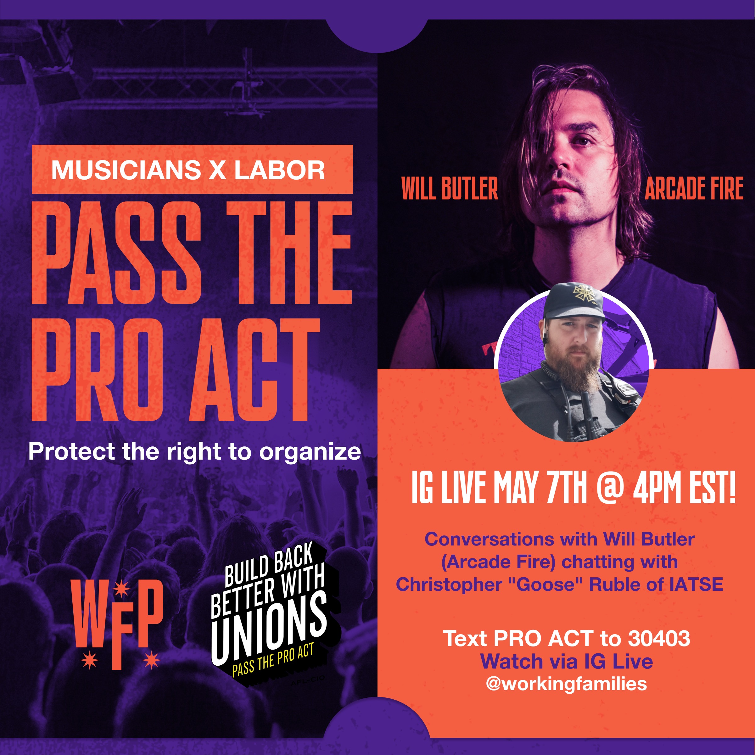 Tomorrow: Join us for the next in our series of live conversations on the #PROAct and the right to organize! 