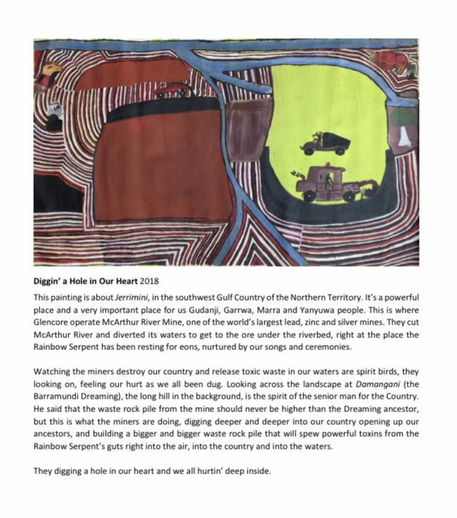 Garawa elder Jack Green’s remarkable submission to the Juukan Gorge Parliamentary Inquiry:Diggin’ a Hole in Our Heart 2018 https://www.aph.gov.au/DocumentStore.ashx?id=16f7c3be-086e-4372-8212-9752a68a504c&subId=706218
