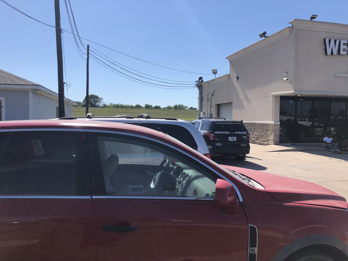 houstonpolice's tweet photo. Westside officers are at a shooting scene 1800 South State Highway Six. Adult female victim is expected to survive. 202 https://t.co/ehJGNoRV3h
