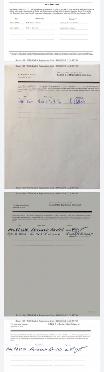 19/ April 2020,  #Artemenko was hired by Ukrainian lawmaker  #AndriyDerkach, who also helped  #Giuliani with his smear campaign against the Bidens and was sanctioned by the US in September for attempting to influence the US election.  https://efile.fara.gov/docs/6812-Registration-Statement-20200408-1.pdf