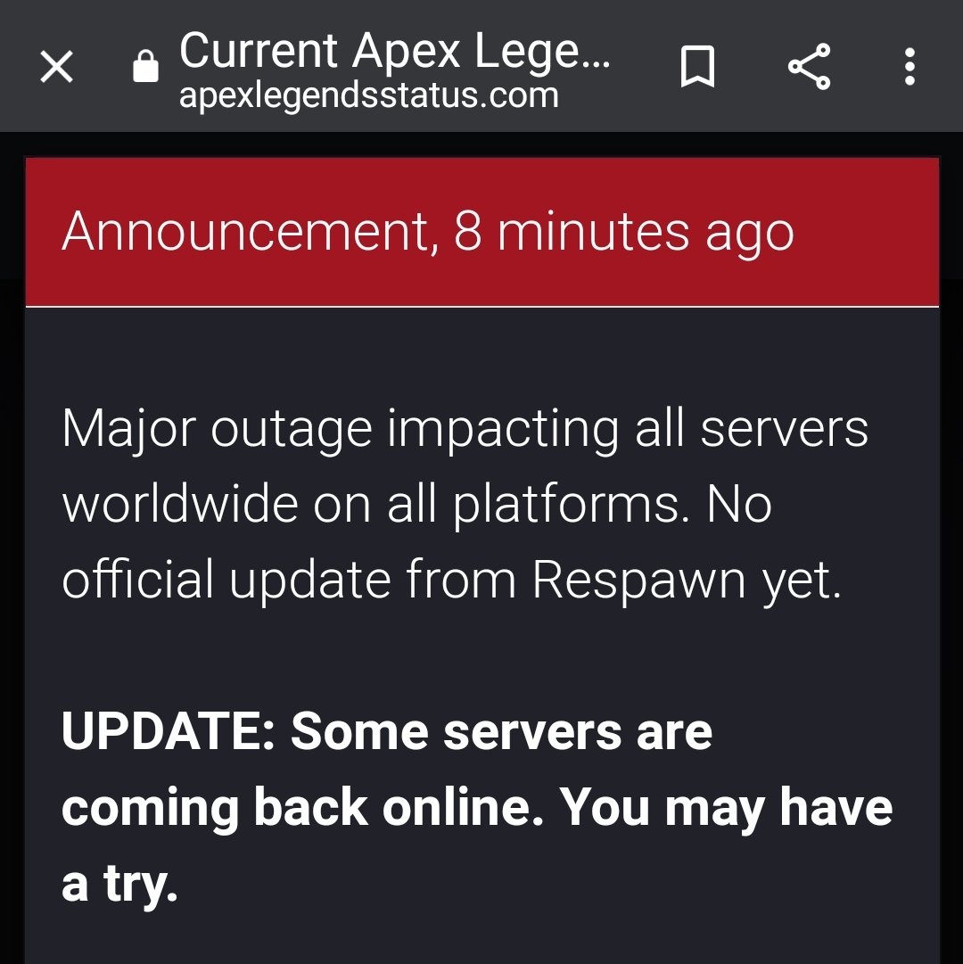 ApocPun's tweet image. #apexstatus