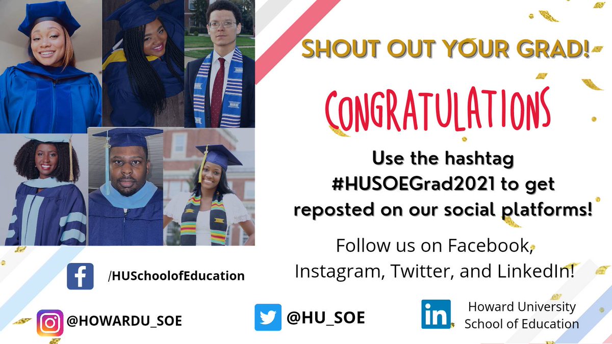 HU_SOE's tweet image. It's ceremony day! Tag us or share a post shouting out your HUSOE Grad using #HUSOEGrad2021 and we will share your post!