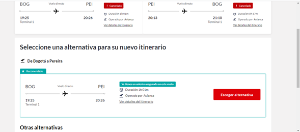 cataramosv's tweet photo. @AviancaEscucha Gracias Yuri, ya lo intenté, pero la única opción que me da para reprogramar es a la misma hora del anterior. No tiene lógica. No da la posibilidad de otro día, ni siquiera horas diferentes. Quedo atenta. https://t.co/AOcdFSVNO5