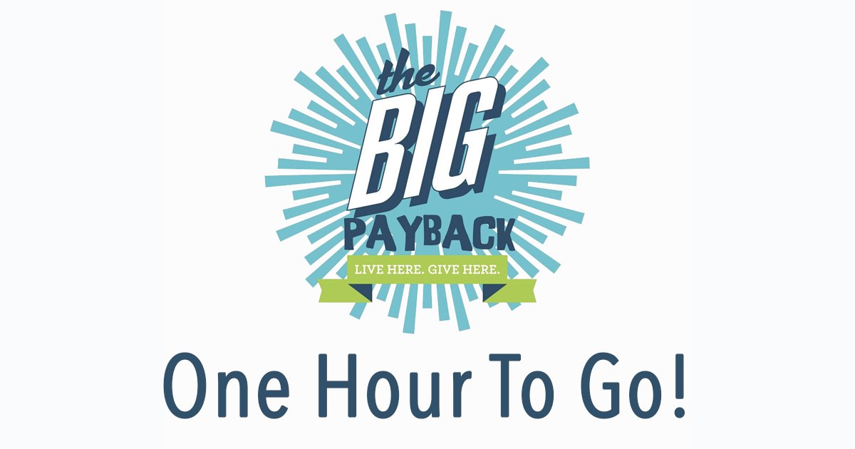 There's less than an hour left to support incredible nonprofits with the #BigPayback. Whatever cause you care about, there's a nonprofit to support. Search by category or city here: thebigpayback.org/nonprofits
