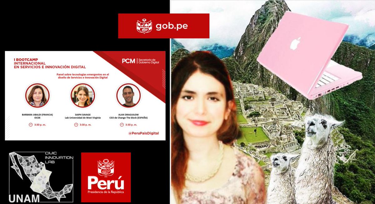 saiphcita's tweet photo. Presenté  a la presidencia de Perú mi investigación con la UNAM sobre tech gubernamental🏦🚀

Discutí  como hemos motivado y guiado la participación de industria, academia, ONG, gobiernos para diseñar tecnología gubernamental
 
➡️Slides:https://t.co/TeO8xkZGop

Gracias @yolamtzm! https://t.co/xLXRGKjExH