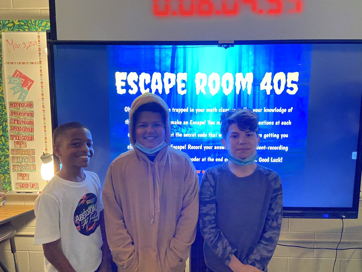 The first group to escape! <a href="/HumbleISD_RPE/">River Pines Elementary</a> @MrsChandler_RPE