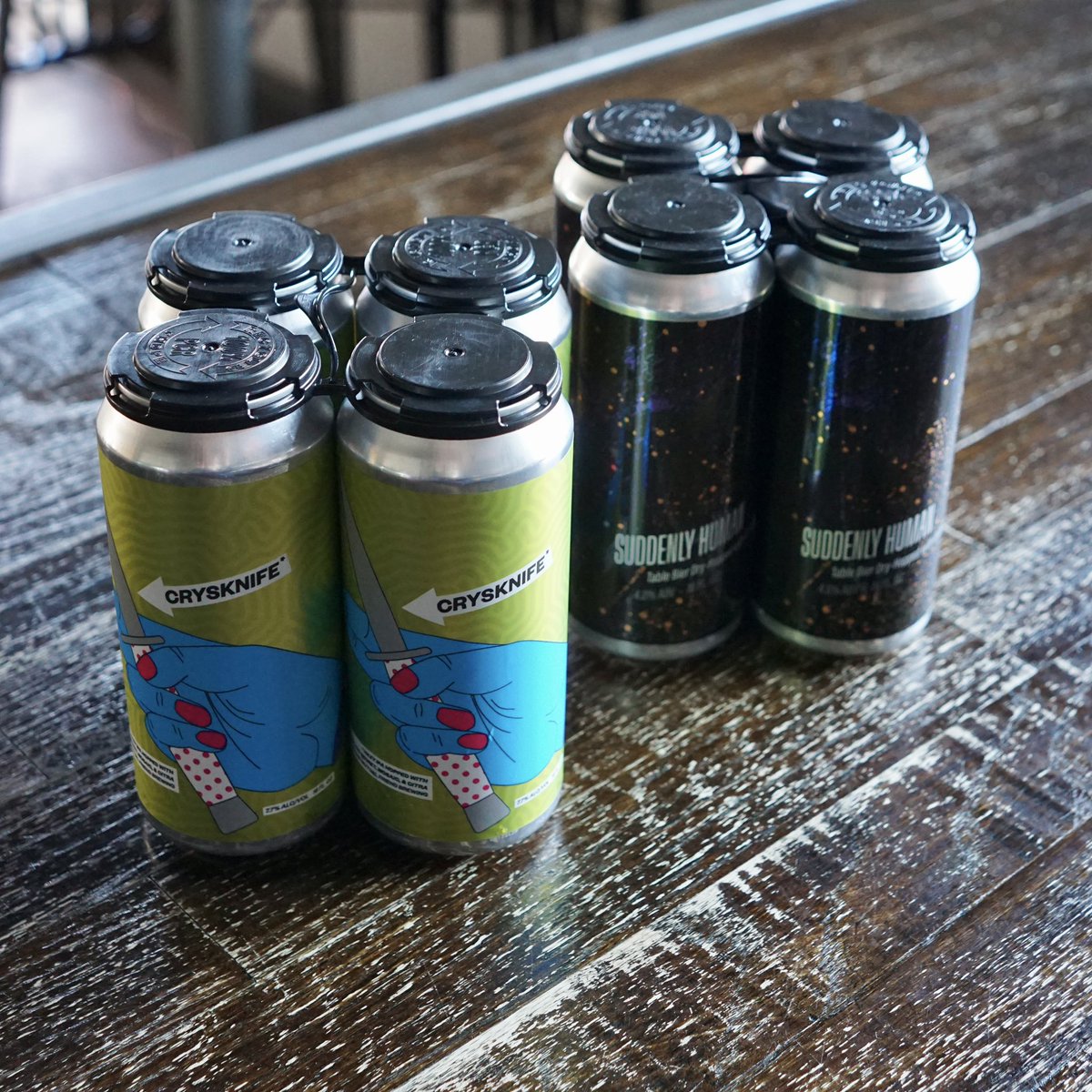 Double collab can week! Yesterday we canned and released our collab with <a href="/FortGeorgeBeer/">Fort George Brewery 🍺</a> that we made in Denver for the first time: Crysknife. Tomorrow, another <a href="/BlackProjectAle/">Black Project Ales</a> collab, Suddenly Human!