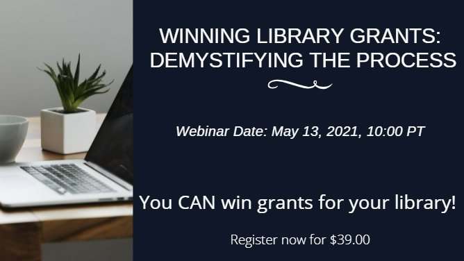 librarygrants's tweet photo. You CAN win #librarygrants! Learn how at the Winning Library Grants webinar on May 13. Libraries are eligible for billions in American Rescue Plan Act (#ARPA) funding. Special pricing for first 20 registrants at https://t.co/55PXRmm63R. https://t.co/RWk9LAzevr