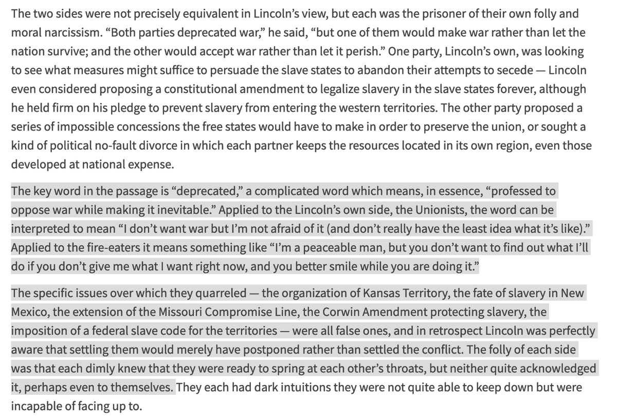 Lincoln firmly believed loyalty should be rewarded. In practice, this prevented him from taking absolutist positions when it came to groups defined by anything other than loyalty. Service to the Union was more salient to him than almost anything else.