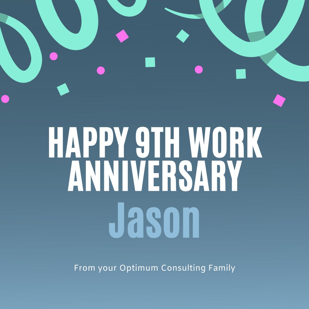 Happy work anniversary to our Insights and Innovation General Manager Jason Buchanan!

Happy 9 strong years with you! 

Cheers to many more successful years! 

From your Optimum Consulting Family #OptimumConsulting #WorkAnniversary https://t.co/jED47428Mw