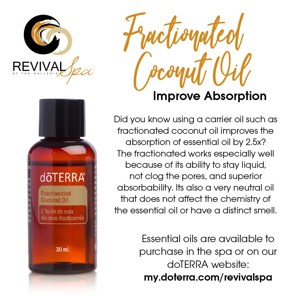 doTERRA Fractionated Coconut Oil is an all-natural carrier oil that readily absorbs into the skin, making it an ideal oil for topical delivery. Its feather-light emollient effect provides a soothing barrier without clogging pores and is excellent for dry or troubled skin.