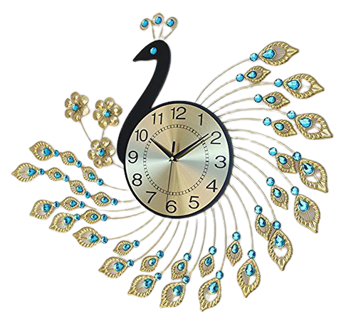 BrainWrapping's tweet image. peacock shape clock