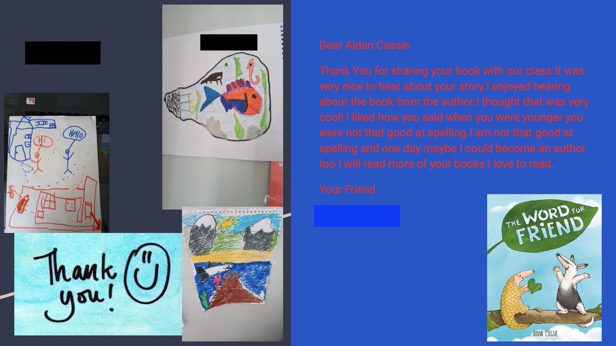 aidan_drawin's tweet photo. Authors & illustrators are touring VIRTUALLY across the country, bringing picture books to kids all week. 🇨🇦
To top off the fun, I got a super-duper, illustrated THANK YOU package!!
("Best world author ever!" *gosh*)😊
#CCBCBookWeek2021 #kidlit
@kidsbookcentre
@NFLibrary https://t.co/8lUN8fWTnv
