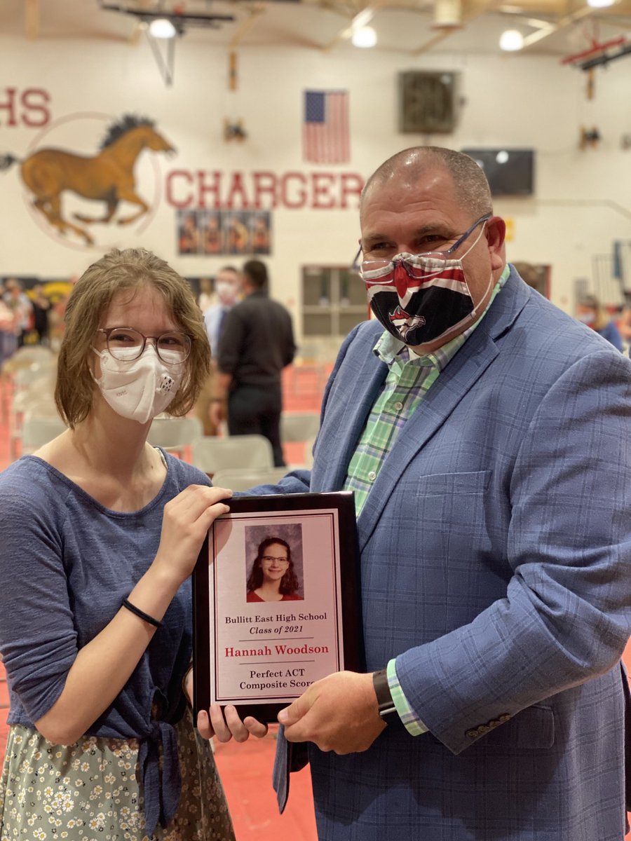 Congratulations Hannah for making a 36 on the ACT last year! She will now have the Hannah Woodson award named after her and it will hang in the school lobby. Every student who gets a 36 on the ACT will now earn the Hannah Woodson award! #Unrivaled