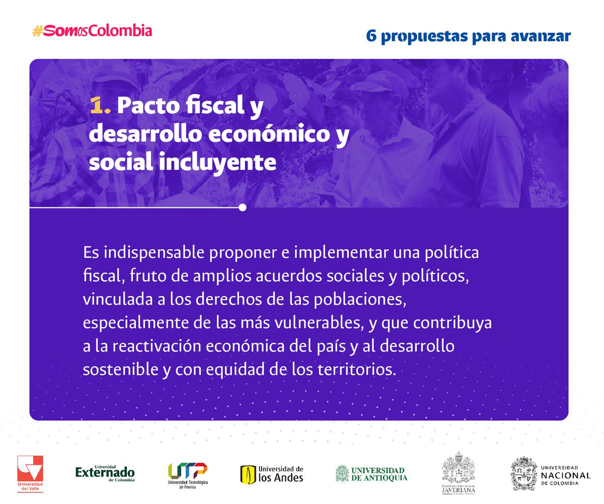 #SomosColombia | 1⃣ Pacto fiscal y desarrollo económico y social incluyente.
