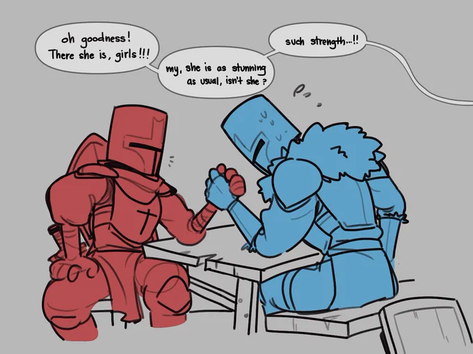And she would have won, too. If she didn't get so... distracted. ❤️💚💙🧡

#castlecrashers 