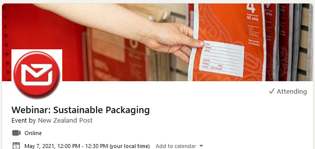 I am looking forward to this webinar in 15 minutes! 
<a href="/nzpost/">NZ Post</a>'s Greta Parker and Sam Bridgman and our own Jeff Vickers discuss courier packaging and very surprising and informative results of an LCA.
lnkd.in/g4-JHtJ