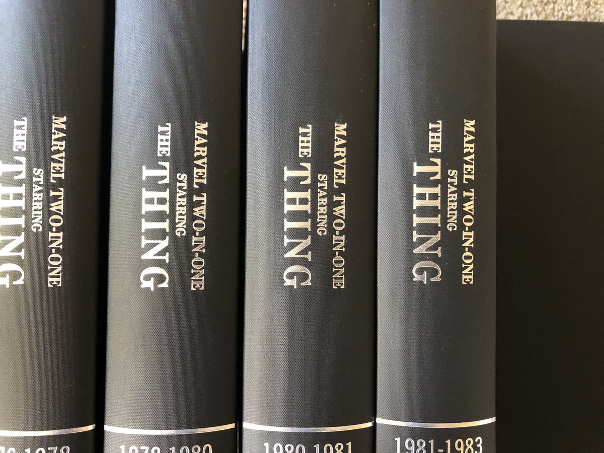 Latest comics pickups from the bindery are here! Here are seven volumes of The Thing, spanning Marvel Two-in-One and his solo series: