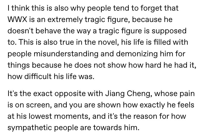 i’m always thinking about this, it’s why mdzs fandom is so unbearable but the canon is so GOOD, narrative themes influencing the narration itself babey
