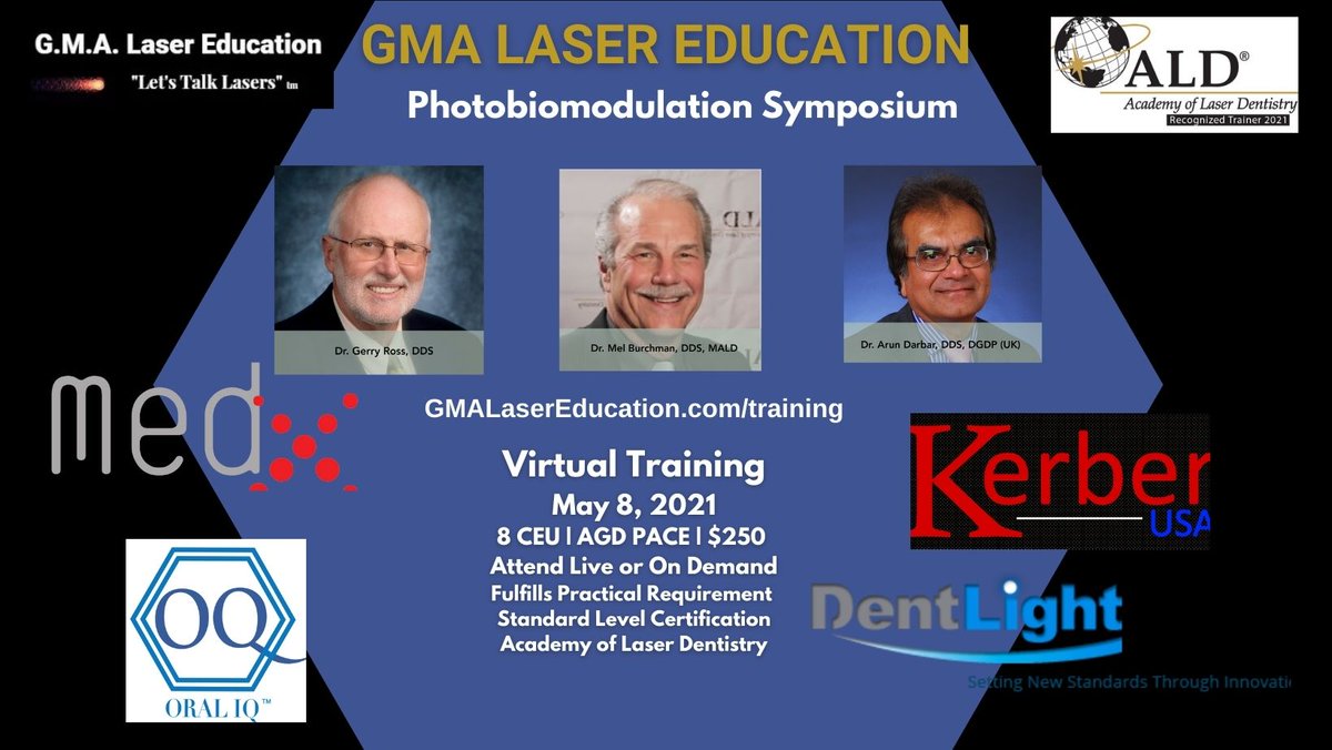 We love photobiomodulation dentistry. Let's talk about why 87% of dentists have zero knowledge. Backed by 50 years of legit science. Learn more at Photobiomodulation Symposium May 8. Less needles, less dry sockets, faster healing - be the 3% here GMALaserEducation.com/training #dentist