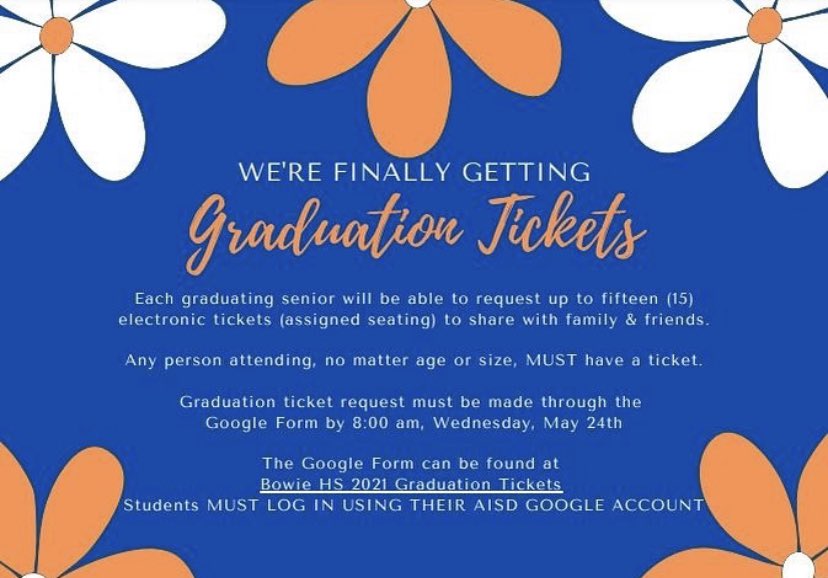 Now that prom is done, it’s that time of the year, seniors...GRADUATION! 🎓The form is already in our bio! Make sure to fill out the request in order to get your tickets because there will be NO REHEARSAL this year. The form must be filled out by 8 AM WEDNESDAY, MAY 24TH.